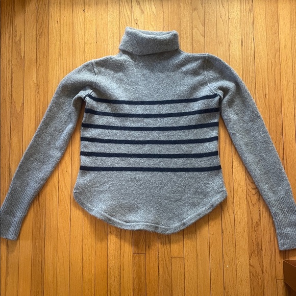 Jigsaw Montmartre Cashmere Stripe Funnel Neck - Picture 3 of 9